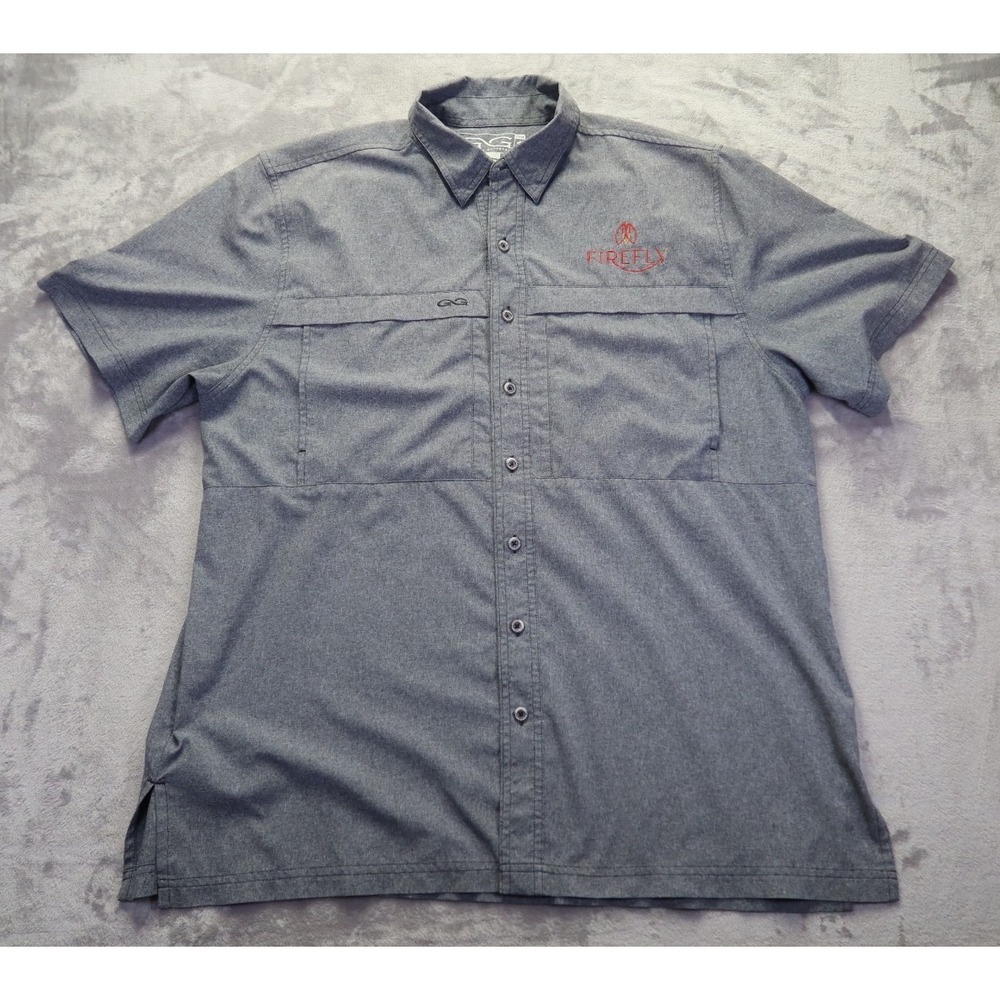 GameGuard Outdoors Gray Button Up Shirt Men's Size‎ XL Firefly - Picture 2 of 10